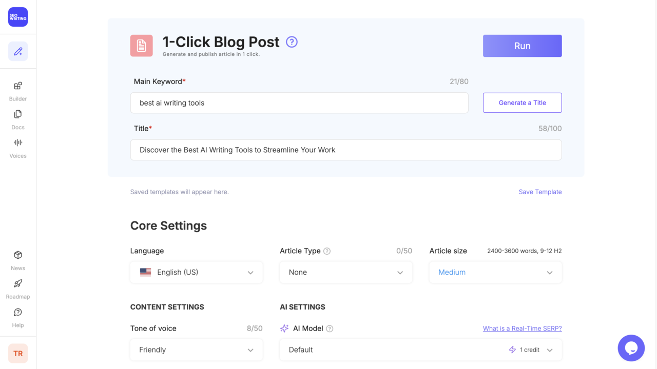 AI SEO article generator