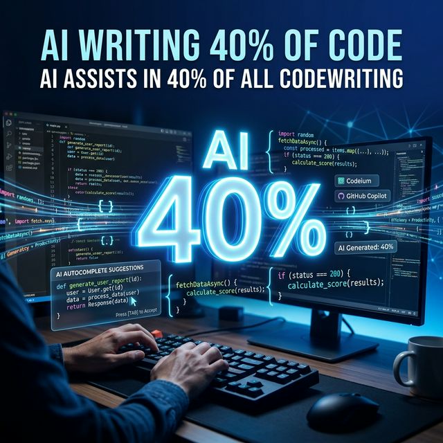 AI Coding Assistants Now Write 40% of New Code at Google, Microsoft, and Amazon
